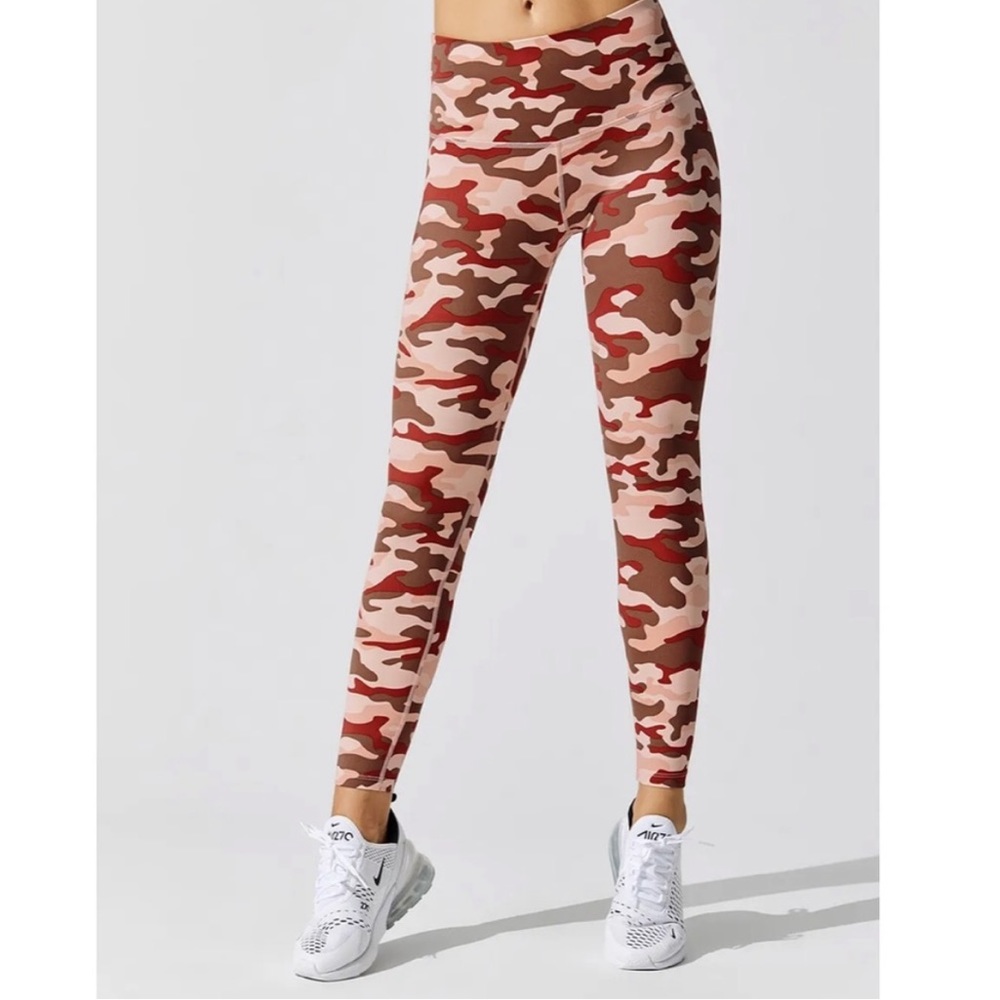 Varley Estrella Pink Brown Legging Camo Print Womens XS.